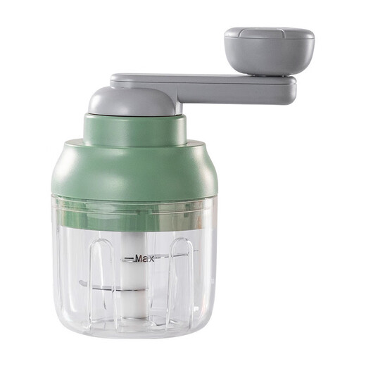 Qianshuo manual garlic stirrer meat grinder small household garlic stirrer hand-cranked hand-cranked garlic grinder minced garlic grinder hand-cranked garlic mincer meat grinder ivory white 251m