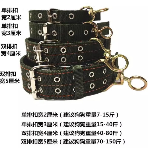 Yile Pet Medium and Large Dog Dog Collar Dog Chain Pet Supplies Dog Collar Collar Collar Medium-sized Dog Golden Retriever Collar Chain 4cm 65cm Double Hole (40-70Jin Jin is equal to 0.5kg)