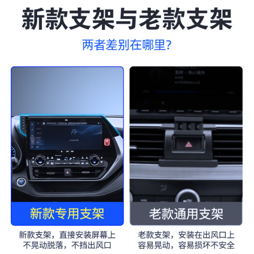 桐汝壁适用于2024款丰田汉兰达/皇冠陆放手机支架专用屏幕改装导航无线 12124款 皇冠陆放12.3英寸屏