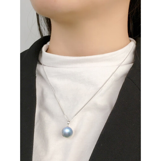 South Sea white pearl pendant cold light Australian white extremely strong light 18K gold seawater pearl oyster bead melon seed buckle Australian white pearl 10mm