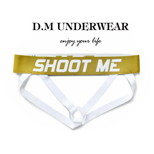 Iosn men's underwear, youth low-waist lifting ring underwear, soft silicone ring double thong underwear, letter thong underwear, orange quality WT refund 2XL