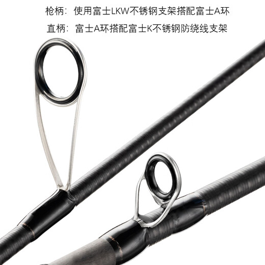DMX黑化版黑隼5节便携路亚竿短节鱼竿旅行竿Fuji全A环 2.16m 枪柄725MH（5-35g） 黑化版黑隼5节 快(F)