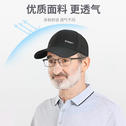 Red Dragonfly Hat Men's Middle-aged and Elderly Casual Baseball Cap Outdoor Sun Protection Visor Hat Versatile Sun Hat Fishing Peaked Cap Black One Size Hat Circumference (55-61CM)