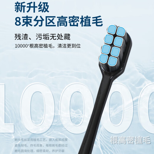 OWI super soft 10,000-bristle toothbrush for adults, fine-bristled toothbrush for couples with sensitive gums, pregnant women and confinement toothbrush, 2 pack