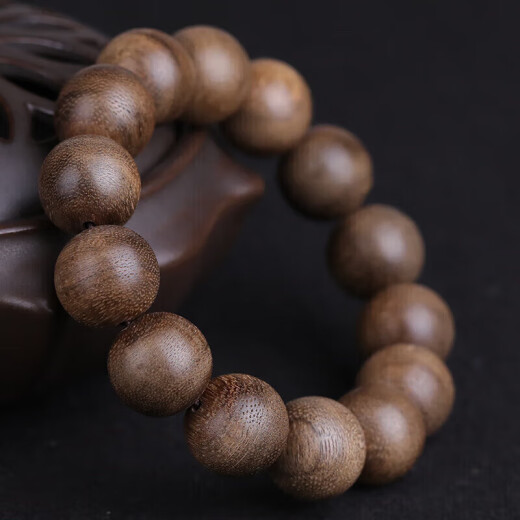 Yanyun Jewelry 16mm Agarwood Bracelet Handle Pieces Vintage Old Material Buddha Beads Men's and Women's Bracelet Plate Play Rosary Handle Pieces 12g