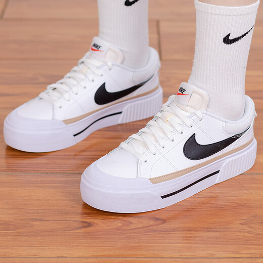 耐克（NIKE）官方 女鞋 25夏新款户外时尚运动鞋厚底增高松糕鞋耐磨潮流板鞋女 DM7590-100/现货速发【店长推荐】 36  码(内长225mm)