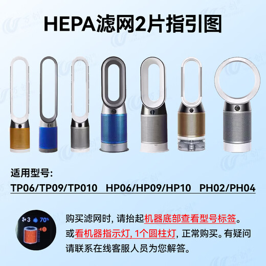 Wanchuang is suitable for Dyson air purifier filter element TP/HP06/09/10/PH02/04 composite HEPA activated carbon filter element set