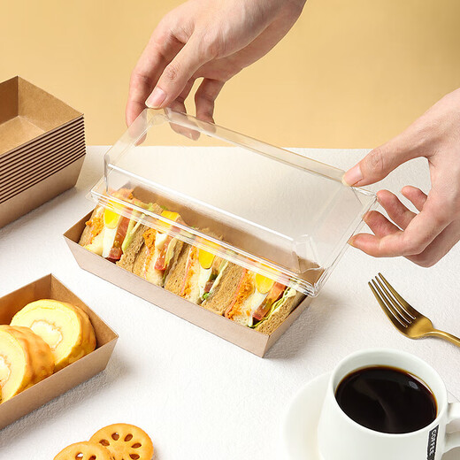 Badger sandwich packaging box with 20 cakes, bread, Swiss rolls, floss and scallops, packed picnic box