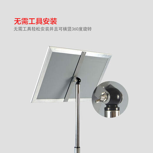 Oumai advertising stand sign vertical sign display sign vertical stainless steel sign board billboard retractable water sign display stand guide sign A4 silver right angle single package