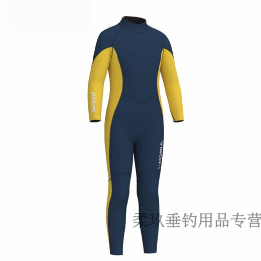 Changsang wetsuit men's trendy diving long-sleeved thermal suit 3mm jumpsuit for men and women thickened cold-proof snorkeling winter bright yellow back zipper wetsuit 3mm surfing wetsuit M M16YE2