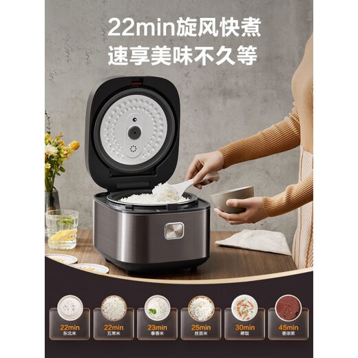 苏泊尔（SUPOR）电饭煲家用智能5L电饭锅球釜内胆大容量3-4人柴火饭50FC897 深灰色 【球釜内胆】 4L