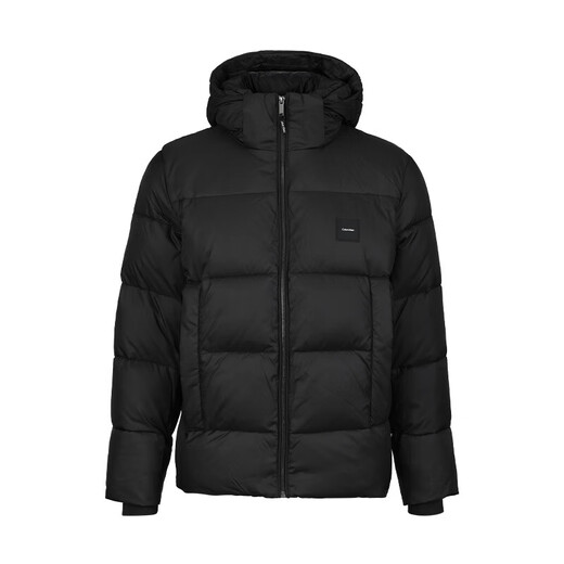 卡尔文·克莱恩（Calvin Klein）CK新款男士保暖加厚冬季棉服时尚简约夹克外套 礼物12250 黑色 2XL