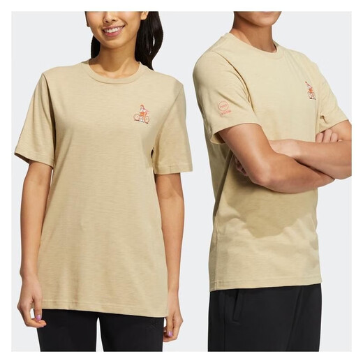 Adidas [JD Outlet] NEO men and women summer fashion print breathable sports and casual short-sleeved T-shirt HC9742 HC9742 XS