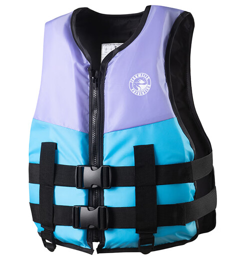 DRESEA life jacket for adults and children with high buoyancy portable life vest for fishing and boat swimming seaside professional life jacket blue purple L