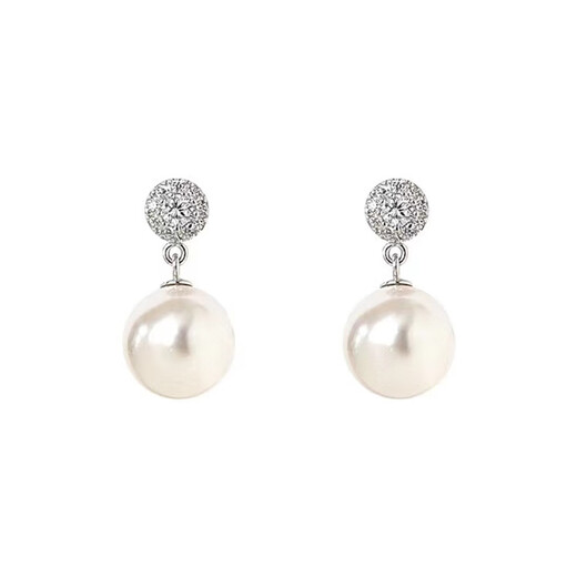 Yican Liu Yifei's same style imitation pearl earrings without pierced ear clips niche design high-end earrings light luxury style earrings Liu Yifei's same style imitation pearl ear clips