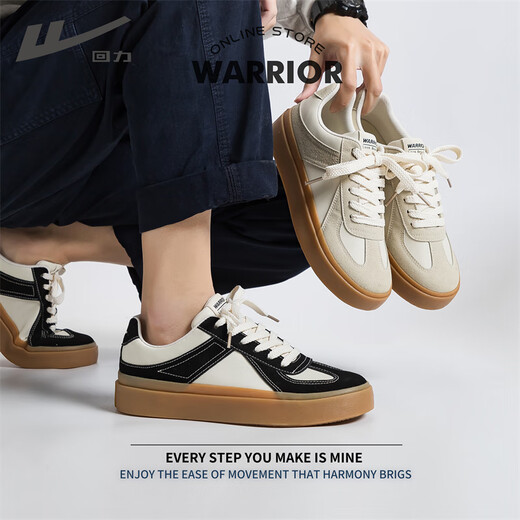 Warrior official moral training shoes men's shoes winter new casual sports shoes men's trendy versatile board shoes men gray/m 43