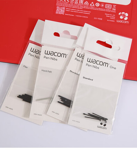 Wacom笔芯CTL671/672/6100WL替换笔尖影拓CTH 680 PTH660/651笔头 二代原装毛毡笔芯十支装 型号AC 0x0cm