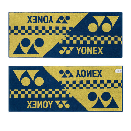 YONEX尤尼克斯羽毛球运动毛巾棉质柔软跑步健身吸汗舒适AC1236CR黄藏青
