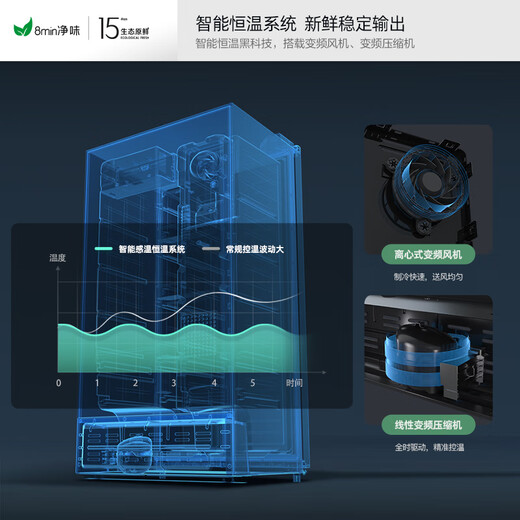 Konka 460 liter dual frequency conversion first-class energy efficiency ultra-thin air-cooled frost-free large capacity double-door household BCD-460WPEG5S home appliances national subsidy