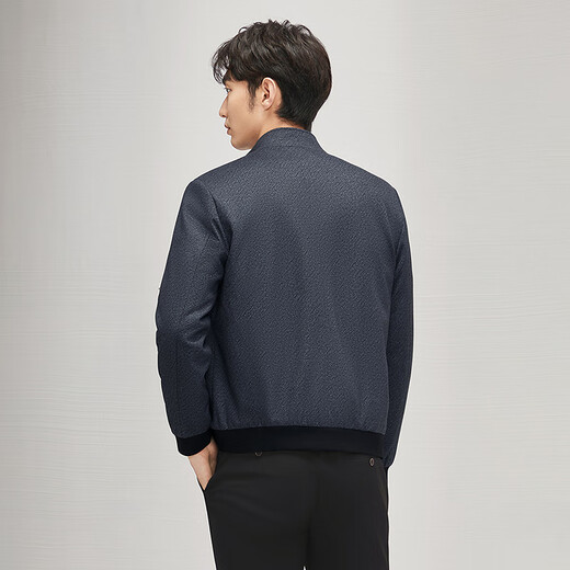 Qipai stand collar jacket men's autumn and winter fashion trend young and middle-aged thick men's casual woolen jacket