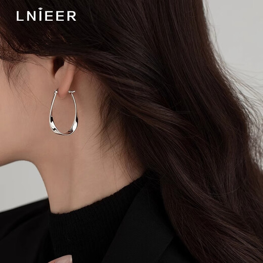 Lnieer925 Silver Needle Möbius Earrings Niche Earrings New 2025 New Earrings Earrings Women's High-end Earrings 925 Silver Needle Möbius Earrings (Price of Two)