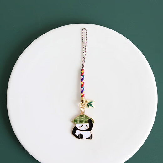 AUKEWIN Panda Bamboo U disk anti-loss lanyard mobile phone chain hanging bag accessories couple pendant key chain 2