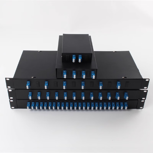 Front is fiber optic terminal box SC/FC/LC/ST full 8-port terminal box 4/12/24 core rack-type optical cable fusion box 24-port/48 core LC [full compatible]