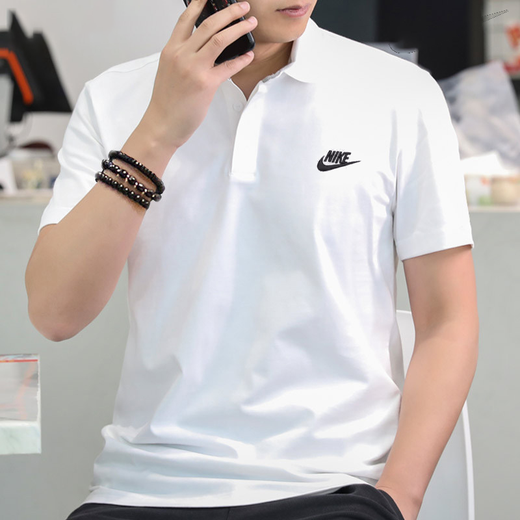 耐克（NIKE）男装运动套装25夏新款休闲polo衫宽松透气短袖T恤运动长裤两件套 FN3895-010和FN3802-010 S(165)