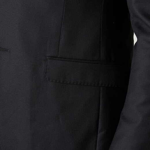 Jijia Business Business Professional Men's Suit en laine Veste en laine noir Dark Striped Formal Wool Suit Top Noir régulier 175a