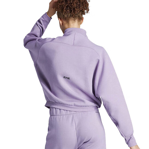 Adidas sweatshirt women's 2024 spring and autumn Z.N.E sportswear stand collar windproof jacket casual semi-zipper pullover IS3899 XL