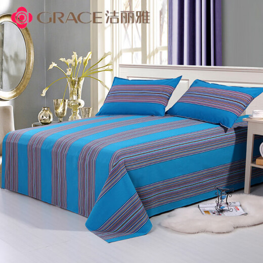 Jialiya GRACE old coarse cloth bed sheet 3-piece set single double cotton linen quilt pillowcase 1.5/1.8 m bed coarse cloth mat gray solid color 2.5*2.5 m bed sheet + pillowcase pair