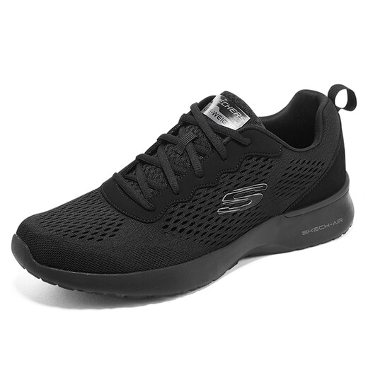 Skechers Chaussures masculines Summer 2025 Nouveau chaussures de ruissellement en maille noire