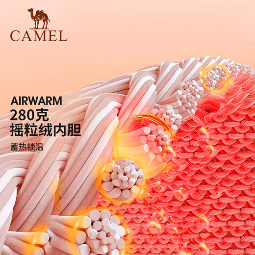 Camel (camello) Chaqueta de rompedor de viento de tres a prueba para mujeres Fleece Liner tibio a prueba de agua a prueba de viento 723CA6B010 L