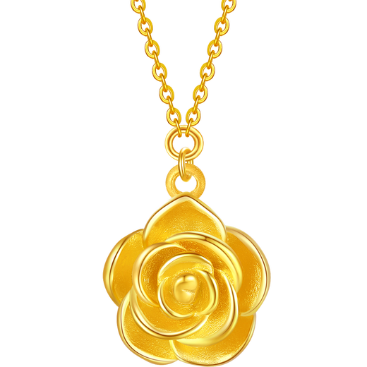 Saturday Blessing Rose Story Gold Necklace Women's Gold Pendant Birthday Gift Price A0613204 Approximately 4.66g 40+5cm