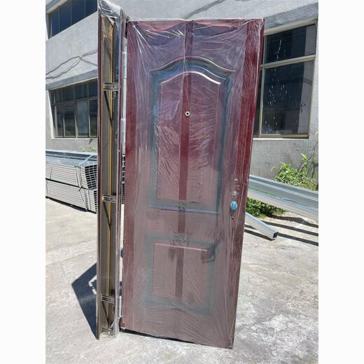 勤凯加厚防盗门出租房门进户门入户门车库门安全门阳台门公寓门钢制门 1.97*0.86米 外包边 右外开