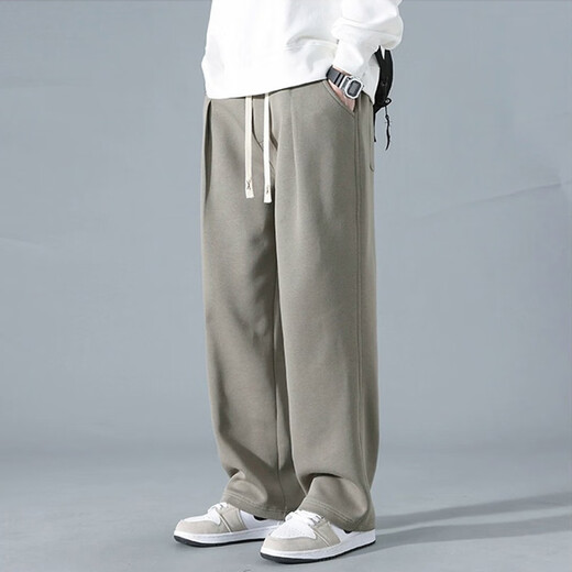 Jeep Spirit Casual Hosen für Männer Frühlings- und Sommer Neue Amerikaner drapierte Weitbeinhosen für Männer gerade lose große Jogginghosen für Männer YHK9209 Green M.