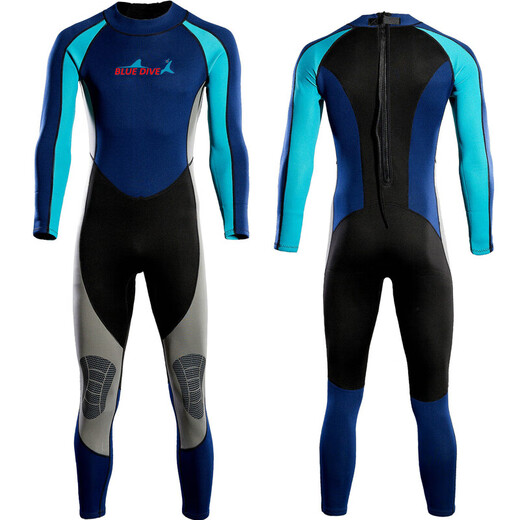 BLUE DIVE wetsuit for men and women 2mm thickened and warm female conjoined jellyfish cold-proof wet winter couple free snorkeling swimming rose red S