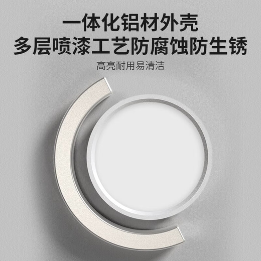 Fanyao ultra-thin surface-mounted downlight, round LED small ceiling installation, ceiling light, aisle light, entrance corridor, entrance ceiling spotlight, 7w-white light-H style
