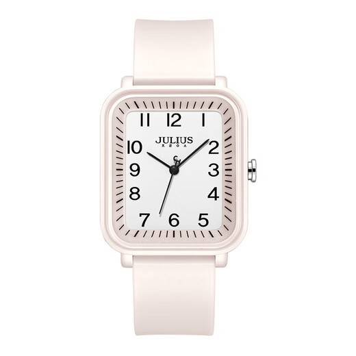 Julius New Simple and Fashionable Digital Square Dial pour les étudiants de jeunesse Examen Junior High School Women's Watch JA-1477 Elegant Purple