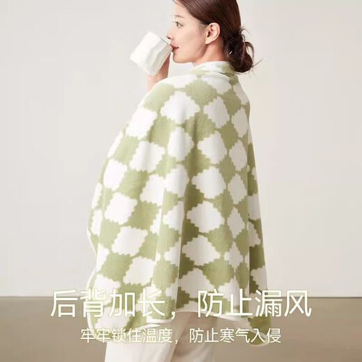 芬也月子披肩秋冬产妇出院防风护肩毯哺乳防寒保暖坎肩加绒喂奶遮挡巾 小野花【加长护腰 一毯多用】 均码