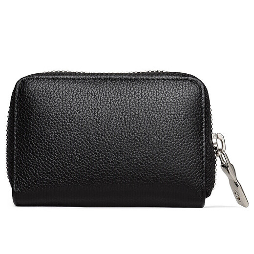 
Jinlilai men's card bag gift box business card clip zipper card cover leather case wallet birthday gift for dad