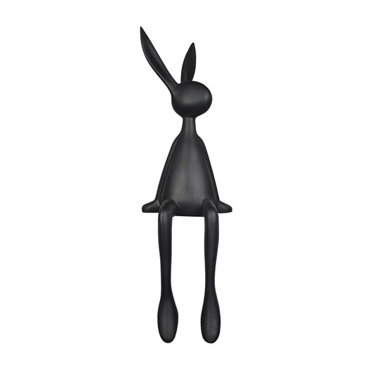 Sentados adornos de conejo con orejas largas y lindos adornos de conejo de Internet dibujos animados de conejo de orejas largas.
