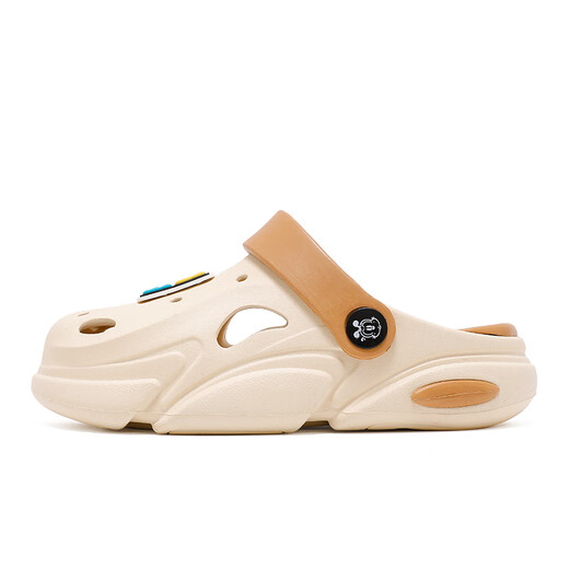 Babudou children's shoes children's hole shoes boys summer soft sole slippers 117542170 meters/light brown 30-31