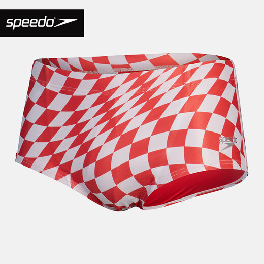 Bañador speedo calzoncillos para hombre 17 cm competición de entrenamiento profesional fitness deportes bañador de secado rápido anticloro color sandía/blanco (12840) M (talla 34)