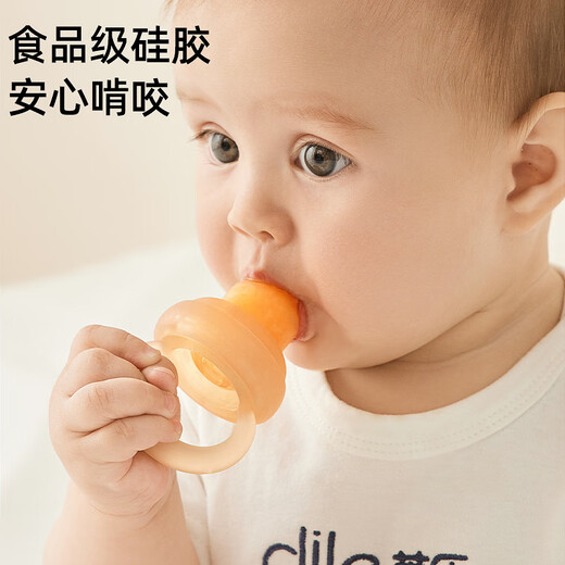 Tile bite bag fruit and vegetable music baby fruit food supplement baby teeth grinding and eating juice artifact bite and play teether stick pearl powder S size 1 pack 4 months + baby