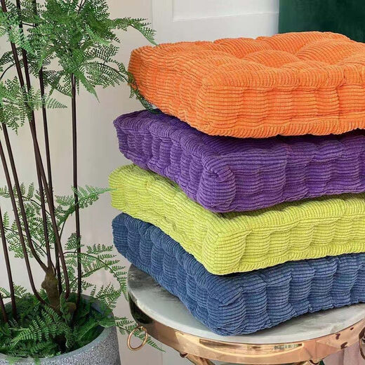 Yingzhu'er seat cushion thickened chair chair cushion soft butt cushion buttocks four seasons office sedentary soft cushion student classroom thick seat cushion green grass 40*40cm square thick about 8 miles