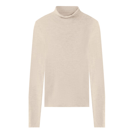 La vida marina ou hai yisheng para mujeres 24 otoño e invierno luz simple textura transparente suéter cómodo a13067 abedul m