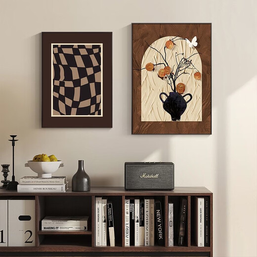 
Chengzi French desktop layout retro living room decoration painting medieval style restaurant persimmon Ruyi sofa background wall hanging painting JD15276 35*50 texture oil canvas ps gold frame