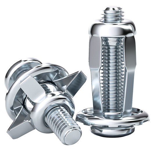 Fengji petal expansion screw nut rivet rivet fixed buckle hollow iron bolt hollow gecko screw collection M4*20 (5 pieces) plate thickness 0-5mm punching 8mm