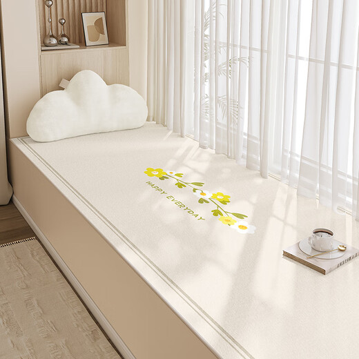 CLCEY2025 Baques de fenêtre de fenêtre de baie fenêtre de baie à la baie personnalisée Repliement pour chambre à coucher lavable Coussin de fenêtre Baie de fenêtre Repliement Été 2025 Luxury Luxury Quiet et paisible Xiyan-15932 50 [Protection environnementale sans odeur] 50cm * 120cm